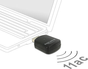 Delock Dualband Mini Stick, 2.4GHz/5GHz WLAN, USB-A 3.0 