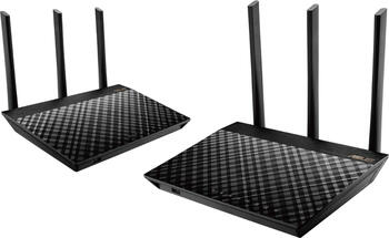 ASUS AiMesh AC1900 WLAN-System, 2er-Pack Router, ohne Modem, Wi-Fi 5, 600Mbps (2.4GHz), 1300Mbps (5GHz)