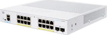 Cisco Business 250 Desktop Gigabit Smart Switch, 16x RJ-45, 2x SFP, 120W PoE+ Access Point