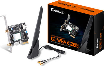 GIGABYTE GC-WBAX1200, 2.4GHz/5GHz/6GHz WLAN, Bluetooth 5.2 LE, PCIe x1, mit Antenne
