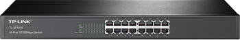19 Zoll /1HE TP-Link TL-SF1000 Unmanaged Switch, 16x RJ-45, Backplane: 3.2Gb/s