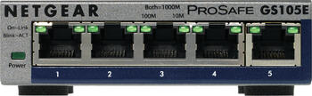 Netgear ProSafe Plus GS105E, 5-Port, smart managed Switch 