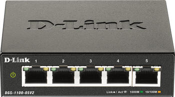 D-Link DGS-1100 Desktop Gigabit Smart Switch, 5x RJ-45,