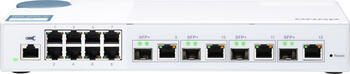 QNAP QSW-M400 Desktop Gigabit Managed Switch&comma; 8x RJ-45&comma; 4x RJ-45&sol;SFP&plus;&comma; Backplane&colon; 96Gb&sol;s