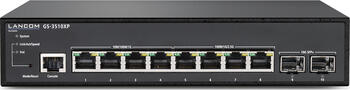 Lancom GS-3510XP Desktop Gigabit Managed Switch, 8x RJ-45, 2x SFP+, 130W PoE+, Backplane: 164Gb/s