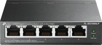 TP-Link TL-SG1005LP PoE+Desktop Gigabit Switch, 5x RJ-45, Backplane 10Gb/s