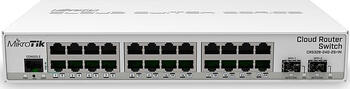 MikroTik Cloud Router Switch CRS326 Dual Boot Desktop Gigabit Managed Switch, 24x RJ-45, 2x SFP+, PoE PD Backplane MikroTik Cloud Router Switch CRS326 Dual Boot Desktop Gigabit Managed Switch, 24x RJ-45, 2x SFP+, PoE PD Backplane