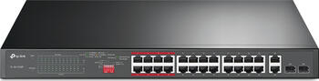 TP-Link TL-SL1200 Rackmount Switch&comma; 24x RJ-45&comma; 2x RJ-45&sol;SFP&comma; 250W PoE&plus;&comma; Backplane&colon; 8&period;8Gb&sol;s