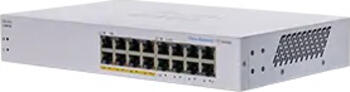 Cisco Business 110 Desktop Gigabit Switch, 16x RJ-45, 64W PoE, Backplane: 32Gb/s