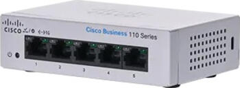 Cisco Business 110 Desktop Gigabit Switch&comma; 5x RJ-45&comma; Backplane&colon; 10Gb&sol;s