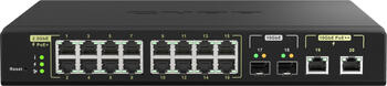 QNAP QSW-M2116P Desktop 2.5G Managed Switch, 16x RJ-45, 2x RJ-45/SFP+, PoE+/PoE++, Backplane: 160Gb/s