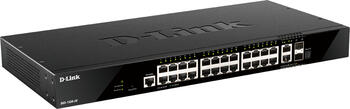 D-Link DGS-1520 Rackmount Gigabit Smart Stack Switch, 26x RJ-45, 2x SFP+, Backplane: 128Gb/s, Metallgehäuse