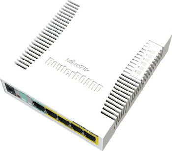 MikroTik RouterBOARD RB260 Desktop Gigabit Managed Switch, 5x RJ-45, 1x SFP, PoE PD/PoE MikroTik RouterBOARD RB260 Desktop Gigabit Managed Switch, 5x RJ-45, 1x SFP, PoE PD/PoE