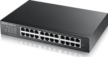 ZyXEL GS1900 Desktop Gigabit Smart Switch, 24x RJ-45, V2 Rev.B1, Backplane: 48Gb/s, lüfterlos, Metallgehäuse ZyXEL GS1900 Desktop Gigabit Smart Switch, 24x RJ-45, V2 Rev.B1, Backplane: 48Gb/s, lüfterlos, Metallgehäuse