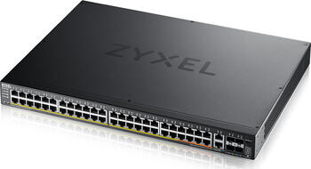 ZyXEL XGS2220 Rackmount Gigabit Managed Stack Switch, 50x RJ-45, 4x SFP+, 600W PoE++/PoE+, Backplane: 216Gb/s