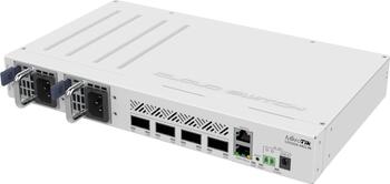 MikroTik Cloud Router Switch CRS504 Desktop 100G Managed Switch, 4x QSFP28, PoE PD, Metallgehäuse MikroTik Cloud Router Switch CRS504 Desktop 100G Managed Switch, 4x QSFP28, PoE PD, Metallgehäuse