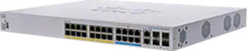 Cisco Business 350 Rackmount Gigabit Managed Stack Switch, 24x RJ-45, 2x RJ-45/SFP+, 2x SFP+, 375W PoE+/UPoE, B