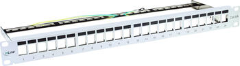 InLine Patchfeld Cat.6A 24-fach, 48,26cm/ 19 , Leerblech