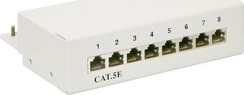 goobay CAT 5e Ethernet Patch Panel 8 Port STP Geschirmt