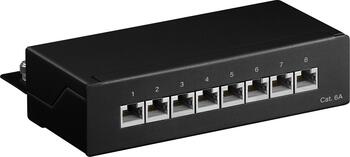 goobay CAT 6a Mini/Desktop Patch Panel, 8 Port