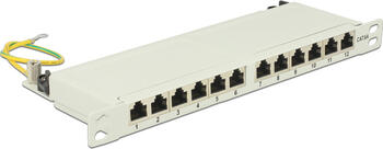 Delock 10 Zoll Patchpanel 12 Port Cat.6A 0,5 HE grau