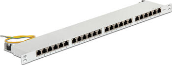 Delock 19  Patchpanel 24 Port Cat.6 0,5 HE grau 