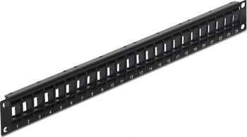 Delock 19  Keystone Patchpanel 24 Port drehbar schwarz
