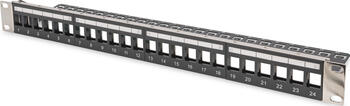 Digitus Professional Patchpanel für RJ-45 Keystone Module 19 schwarz, 24-Port, 1HE