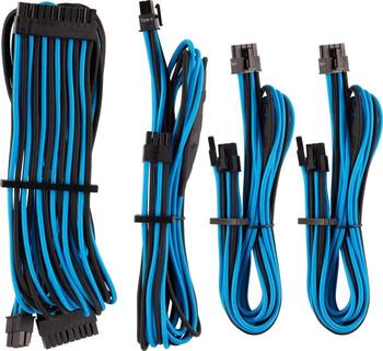 Corsair PSU Cable Kit Type 4 - Starter Kit - Gen4, schwarz/blau