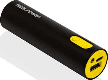 RealPower Powerbank PB-260 schwarz/gelb 2.600mAh