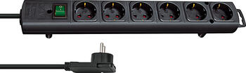 Brennenstuhl Comfort-Line Plus mit Schalter, schwarz,