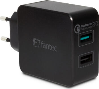 Fantec QC3-A21 Quick Charge 2-Port USB Schnellladegerät 