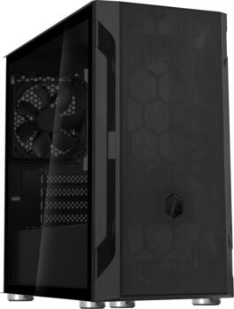 SilverStone Fara H1 M schwarz&comma; Glasfenster