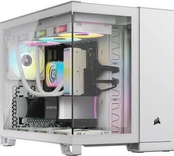 Corsair 2500X&comma; wei&szlig;&comma; Glasfenster&comma; Micro-ATX-MidiTower