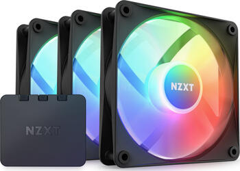 3er-Pack NZXT F Series F120 RGB Core Triple Pack, Matte Black, schwarz