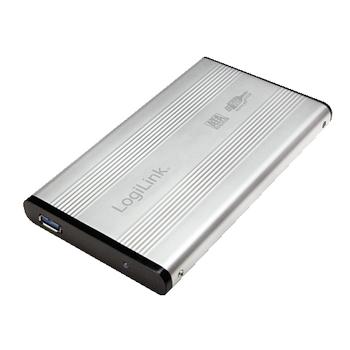2.5 Zoll SSD/ HDD LogiLink UA0106A externes Gehäuse, USB-A 3.0, SATA 3Gb/s, Aluminiumgehäuse