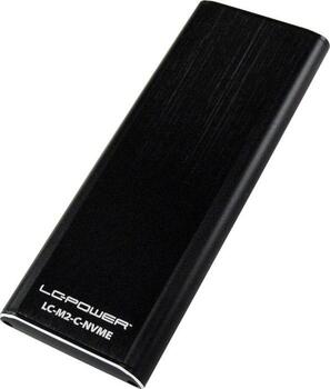 M.2, bis 80mm, LC-Power externes Gehäuse, 1x USB-C 3.1, PCIe 3.0, NVMe Aluminiumgehäuse M.2, bis 80mm, LC-Power externes Gehäuse, 1x USB-C 3.1, PCIe 3.0, NVMe Aluminiumgehäuse