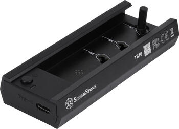 M.2, bis 80mm, SilverStone TS16 externes Gehäuse, 1x USB-C 3.1 (10Gb/s), inkl. USB-Kabel (USB-C)