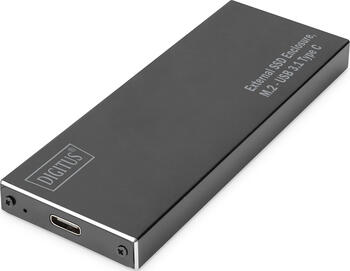 M.2, bis 80mm, Digitus External SSD Enclosure externes Gehäuse, 1x USB-C 3.1 (10Gb/s), Aluminiumgehäuse