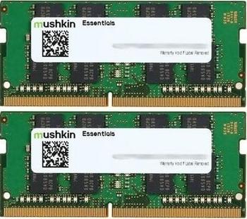 DDR4RAM 2x 32GB DDR4-2666 Mushkin Essentials SO-DIMM, CL19-19-19-43 Kit