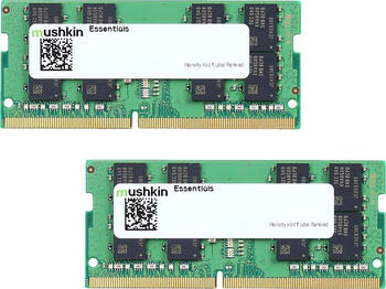 DDR4RAM 2x 32GB DDR4-3200 Mushkin Essentials SO-DIMM, CL22-22-22-52 Kit