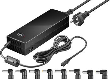 goobay 134,5W Notebook-Universalnetzteil inkl. 1x USB- und 8x DC-Adapter; 12V-24V bis max. 8,5A
