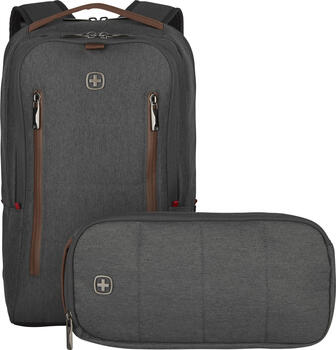 Wenger CityUpgrade Rucksack 16 mit Umhängetasche grau Wenger CityUpgrade Rucksack 16 mit Umhängetasche grau