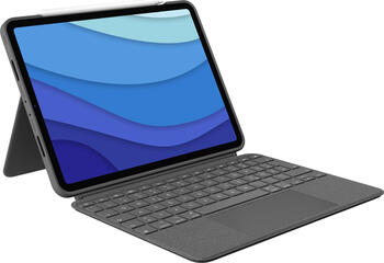 Logitech Combo Touch, KeyboardDock für Apple iPad Pro 11 2020 / 2021, grau, DE