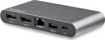 StarTech Dual monitor USB-C Multiport Adapter, 2x 4K DisplayPort, 100W PD 3.0