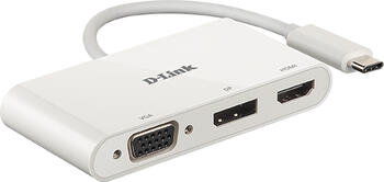 D-Link 3-in-1 USB-C to HDMI&sol;VGA&sol;DisplayPort Adapter