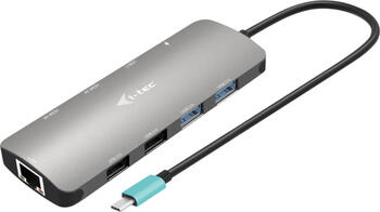 i-tec USB-C Metal Nano 2x Display Docking Station + Power Delivery 100W, USB-C 3.0 [Stecker]