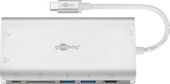 USB-C Premium-Multiport-Adapter, 5 Gbit/s, 4K UHD(30Hz), USB-C mit Power Delivery