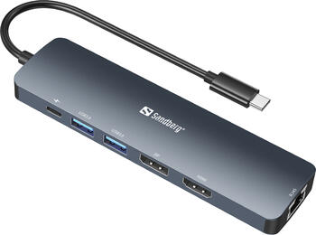 Sandberg Portreplikator USB 3.2 Gen 1 (3.1 Gen 1) Type-C