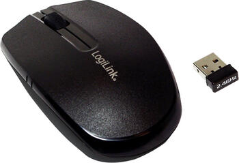 LogiLink Wireless Travel Mouse schwarz, Maus, beidhändig 